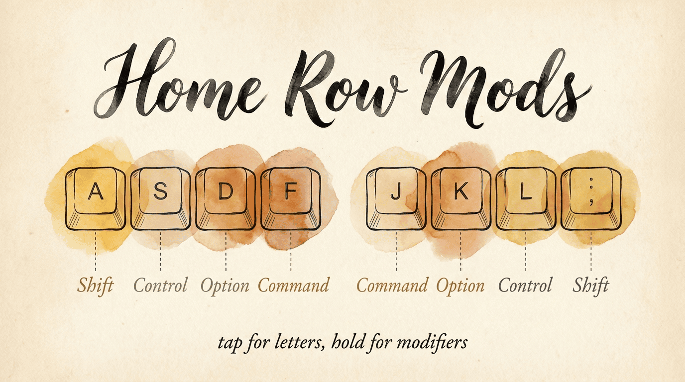 Home row mods — modifiers on the home row