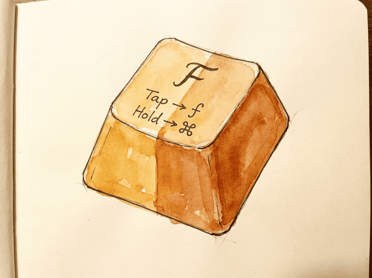 Tap-hold — one key, two jobs