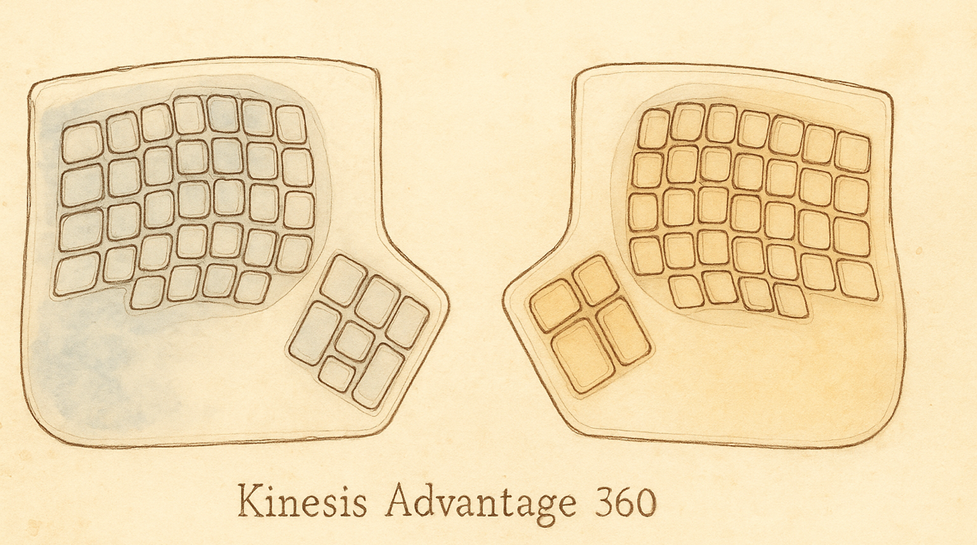 Kinesis Advantage 360 — split ergonomic with sculpted keywells